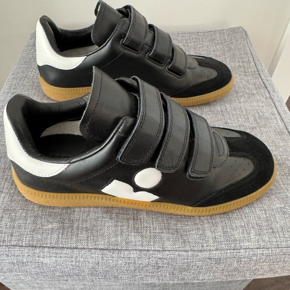 Isabel Marant Leather Beth Logo Sneakers Size 37